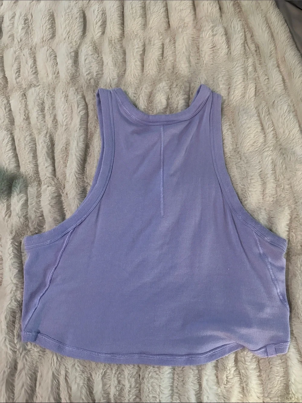 Lululemon Cropped Hold Tight Tank Sleeveless Ribbed Crop Tank Top - Lavender 6
